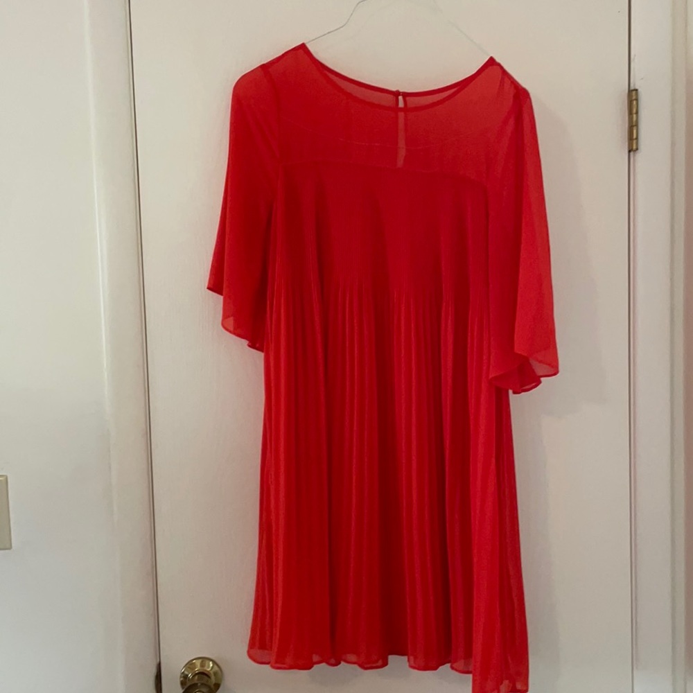 Anthropologie Bright Orange Dress